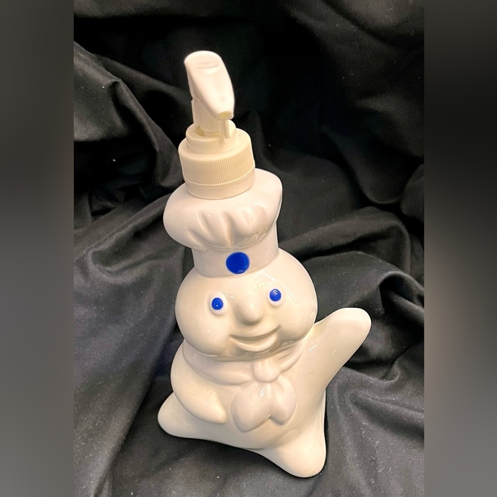 Vintage 1997 Pillsbury Doughboy Ceramic Soap Dispenser - Benjamin & Medwin 8"